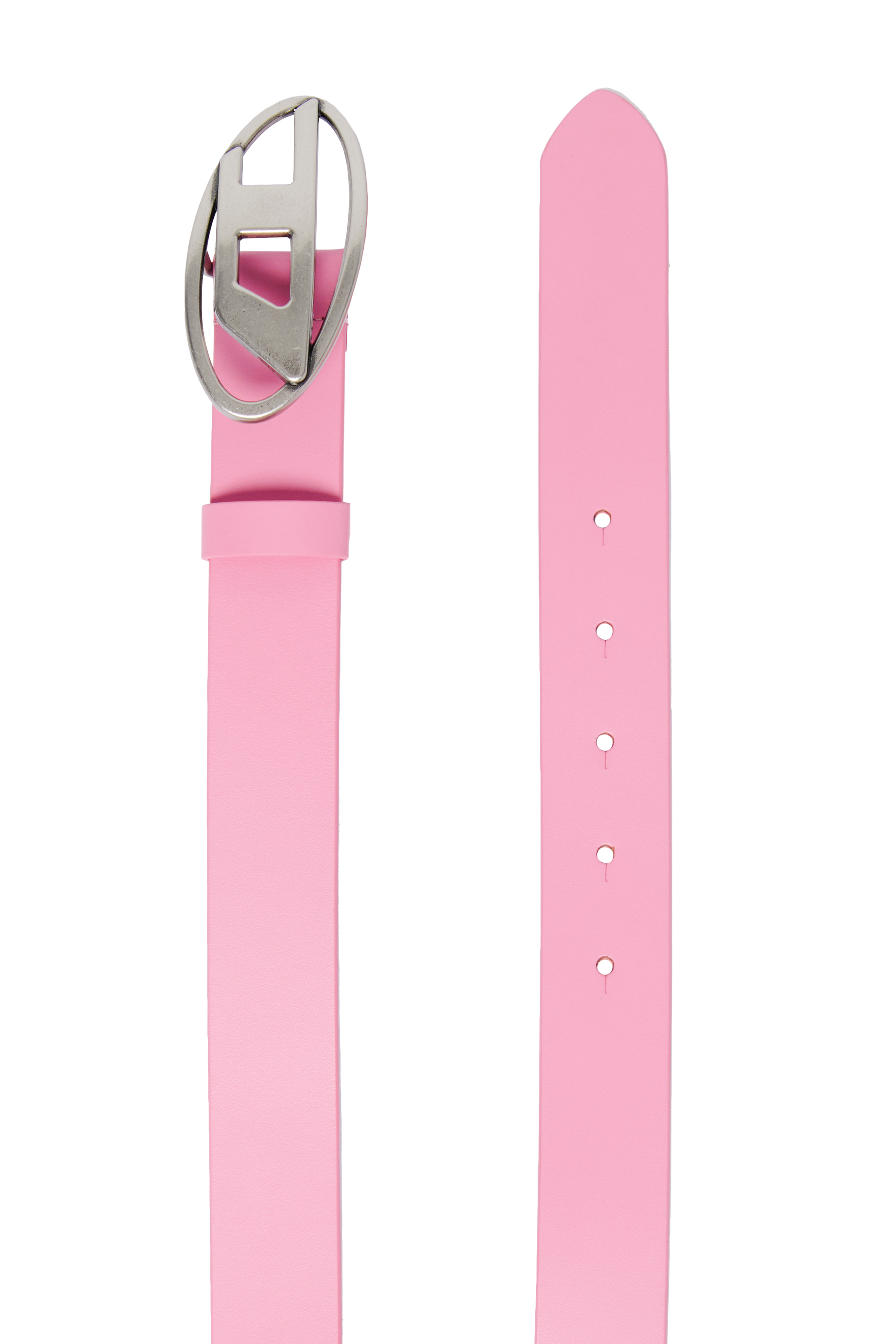 Diesel - B1DR, Ceinture en cuir avec boucle en D ovale Mixte in Rose - 2