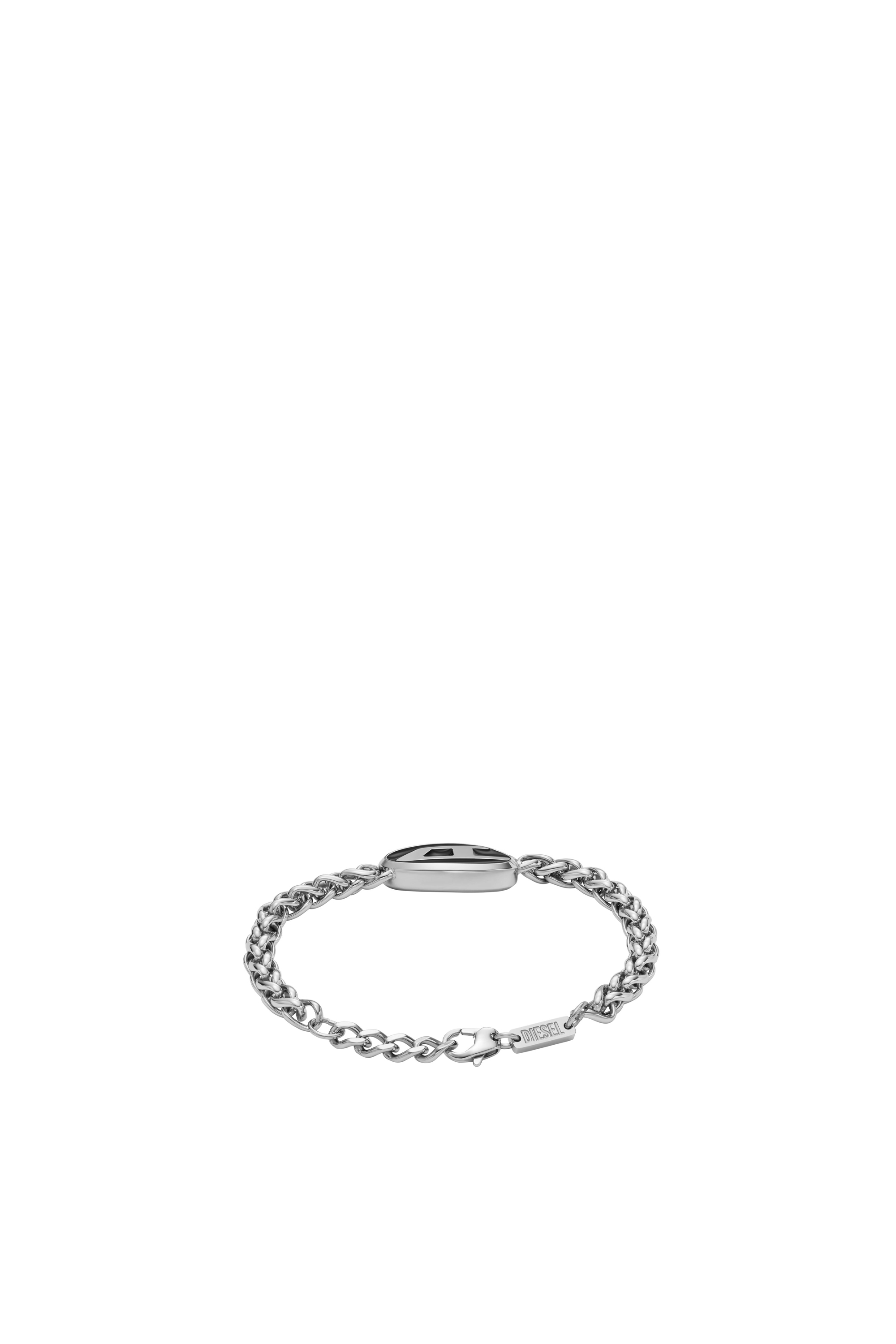 Diesel - DX1469, Bracelet chaîne en acier inoxydable Mixte in Gris argenté - 2