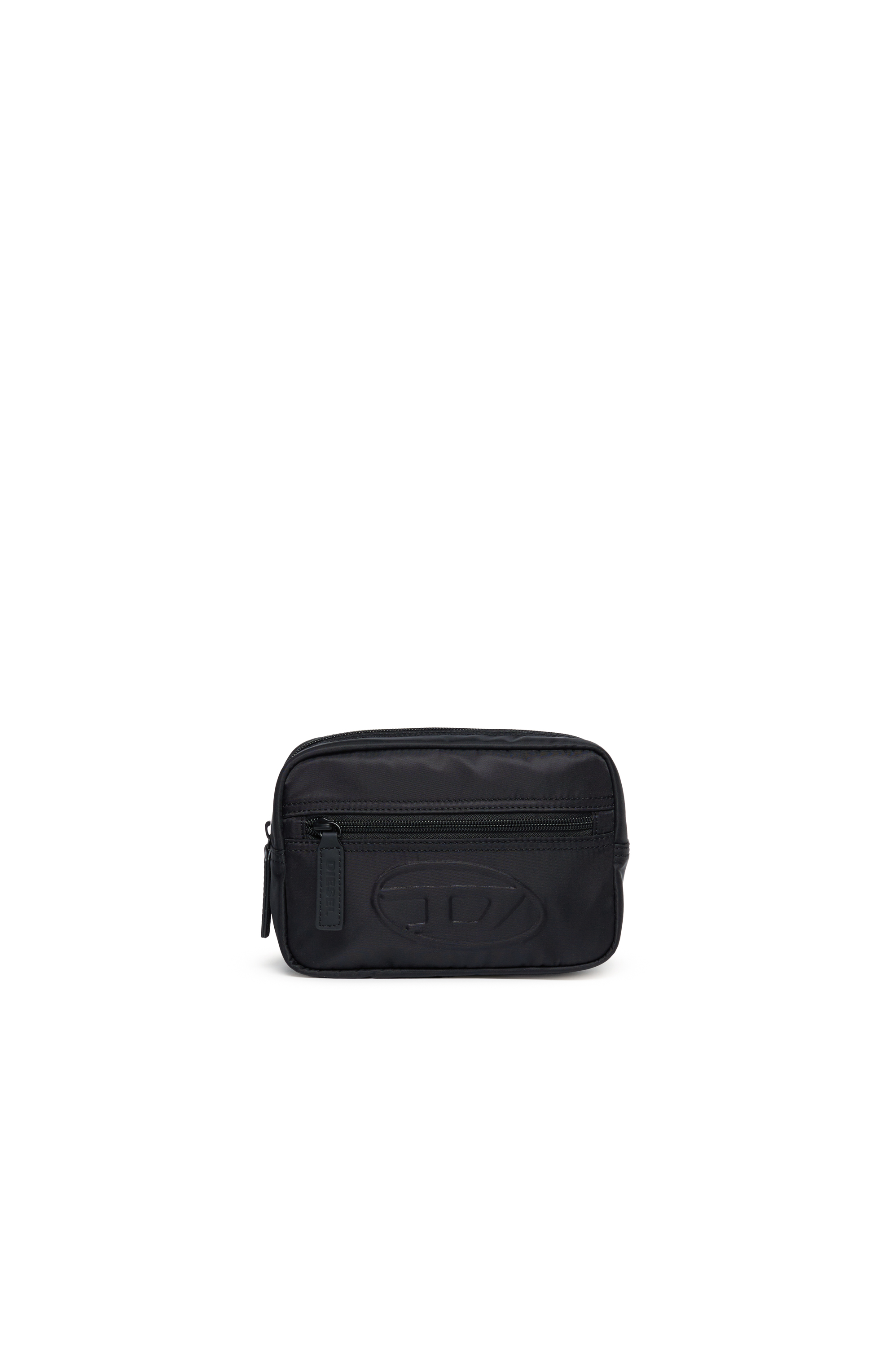 Diesel - WDEMBOSSED, Sac banane en nylon avec logo embossé Mixte in Noir - 1