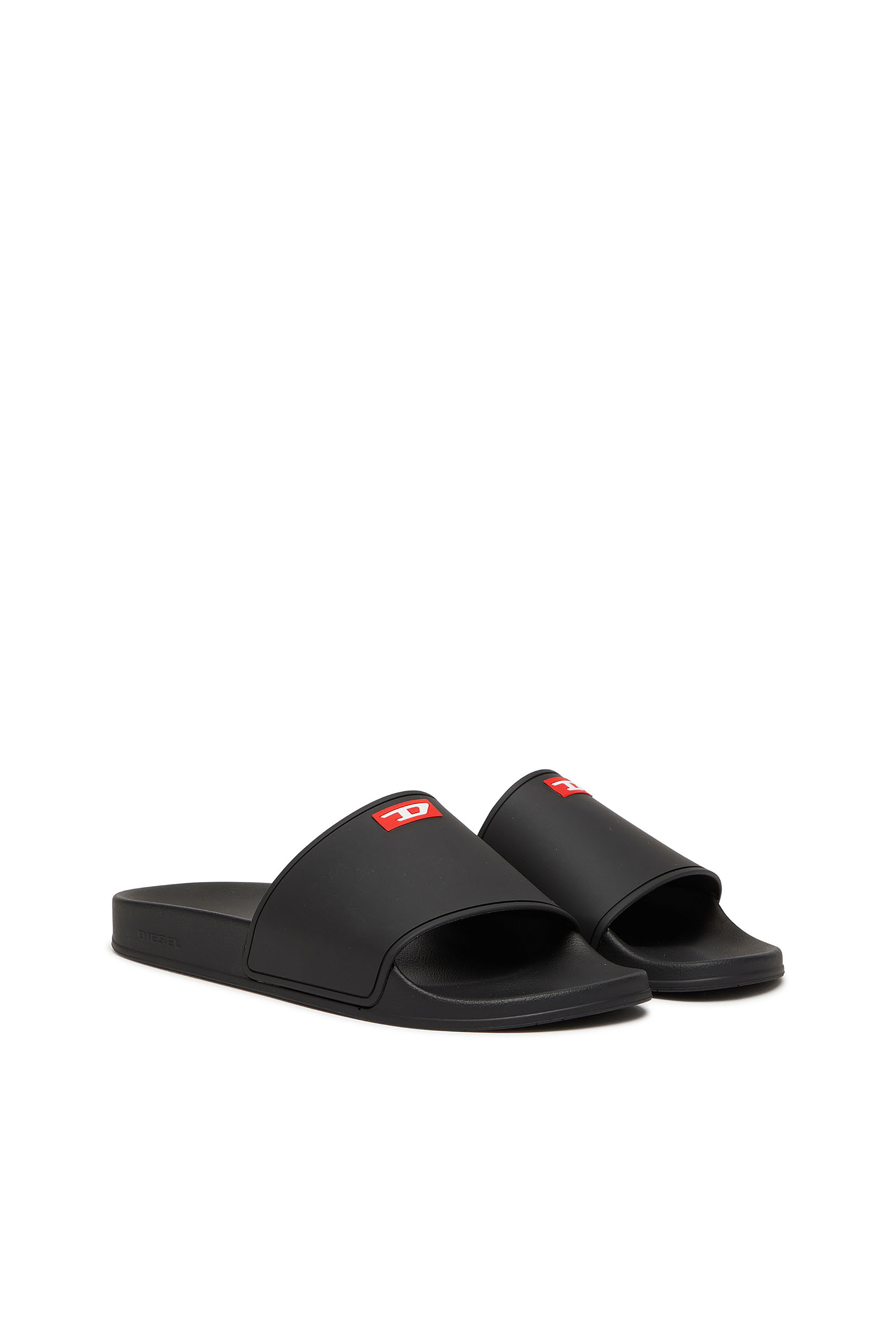 Diesel - SA-SWIM, Sa-Swim-Claquettes de piscine en caoutchouc avec logo D Homme in Noir - 2